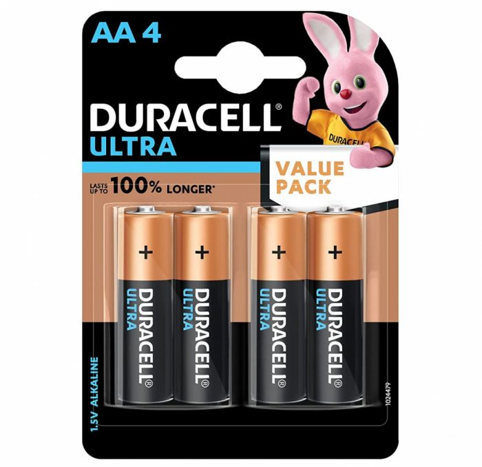 Duracell Ultra Alkaline AA Battery(Pack of 4 Pcs) Machine Batteries