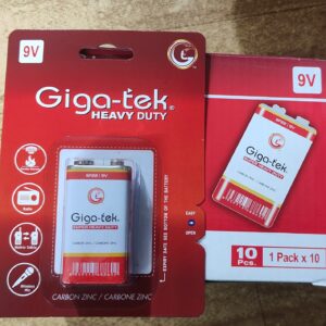 Giga-tek Zinc Chloride 9V Battery Pack of 1
